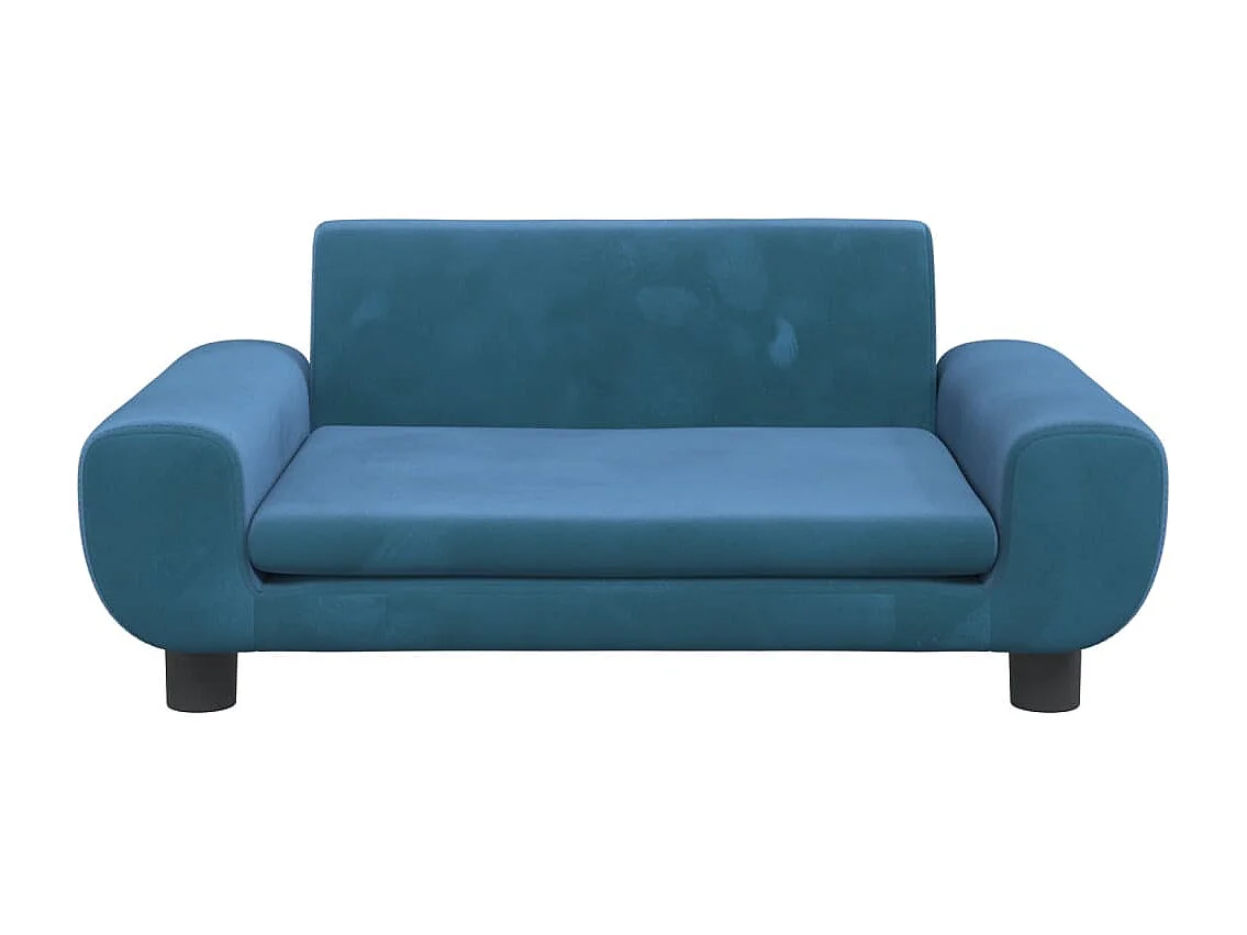 Canapé pour enfants bleu 70x45x33 cm velours FR146772