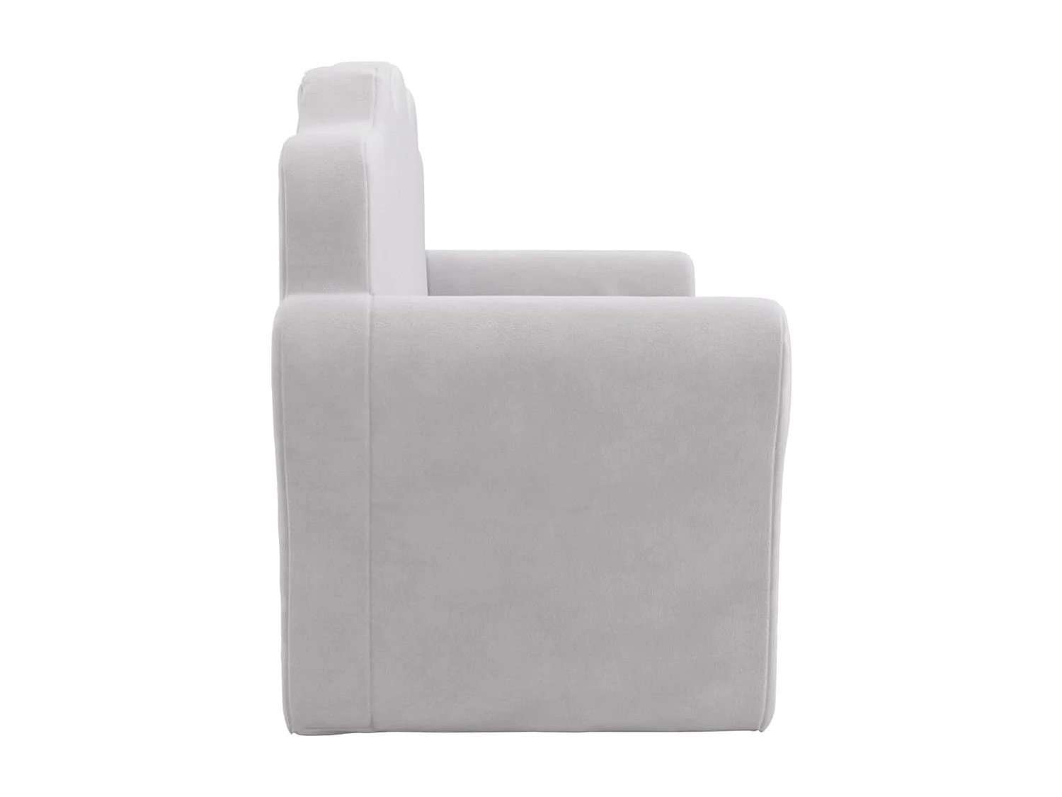 Canapé pour enfants 2 places gris clair peluche douce FR394488