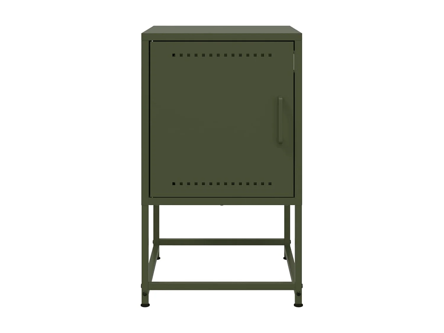 Tables de chevet 2 pcs vert olive 36x39x60,5 cm acier FR97197