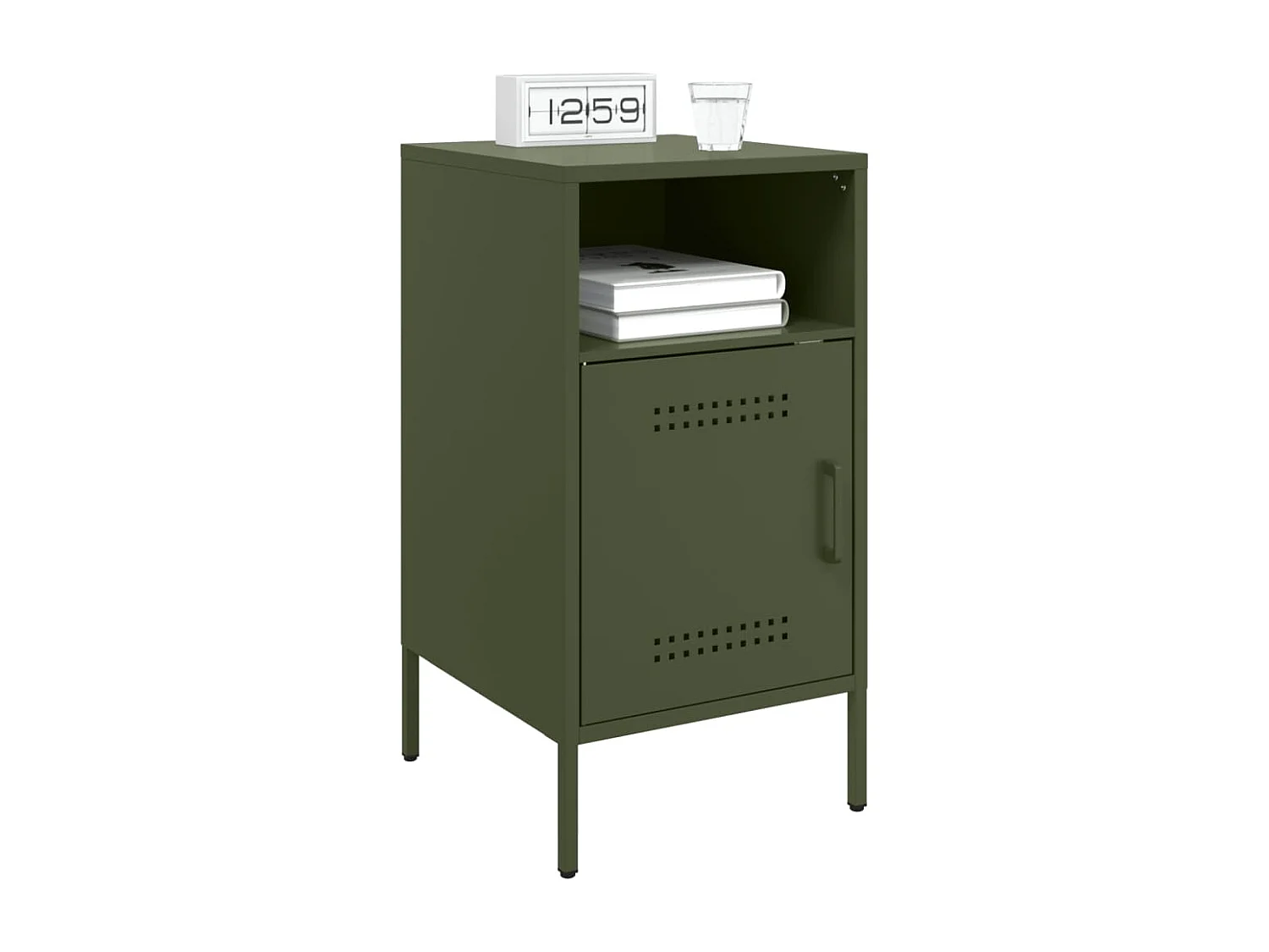 Tables de chevet 2 pcs vert olive 36x39x68 cm FR98717