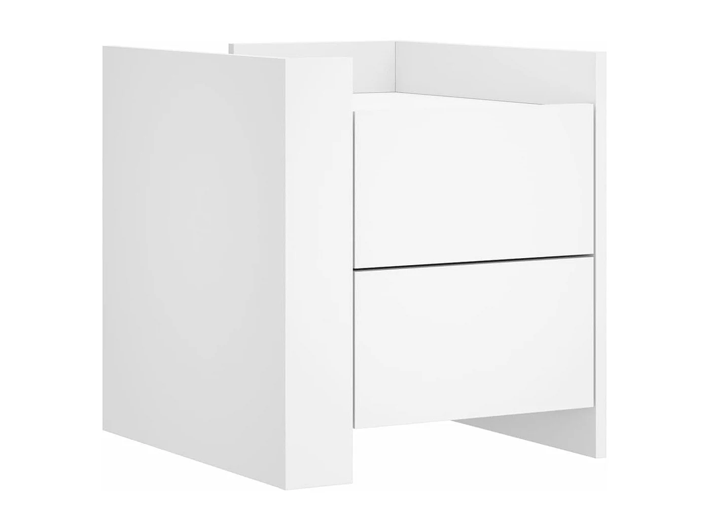 Table de chevet blanc 45x50x50 cm bois d’ingénierie FR53492