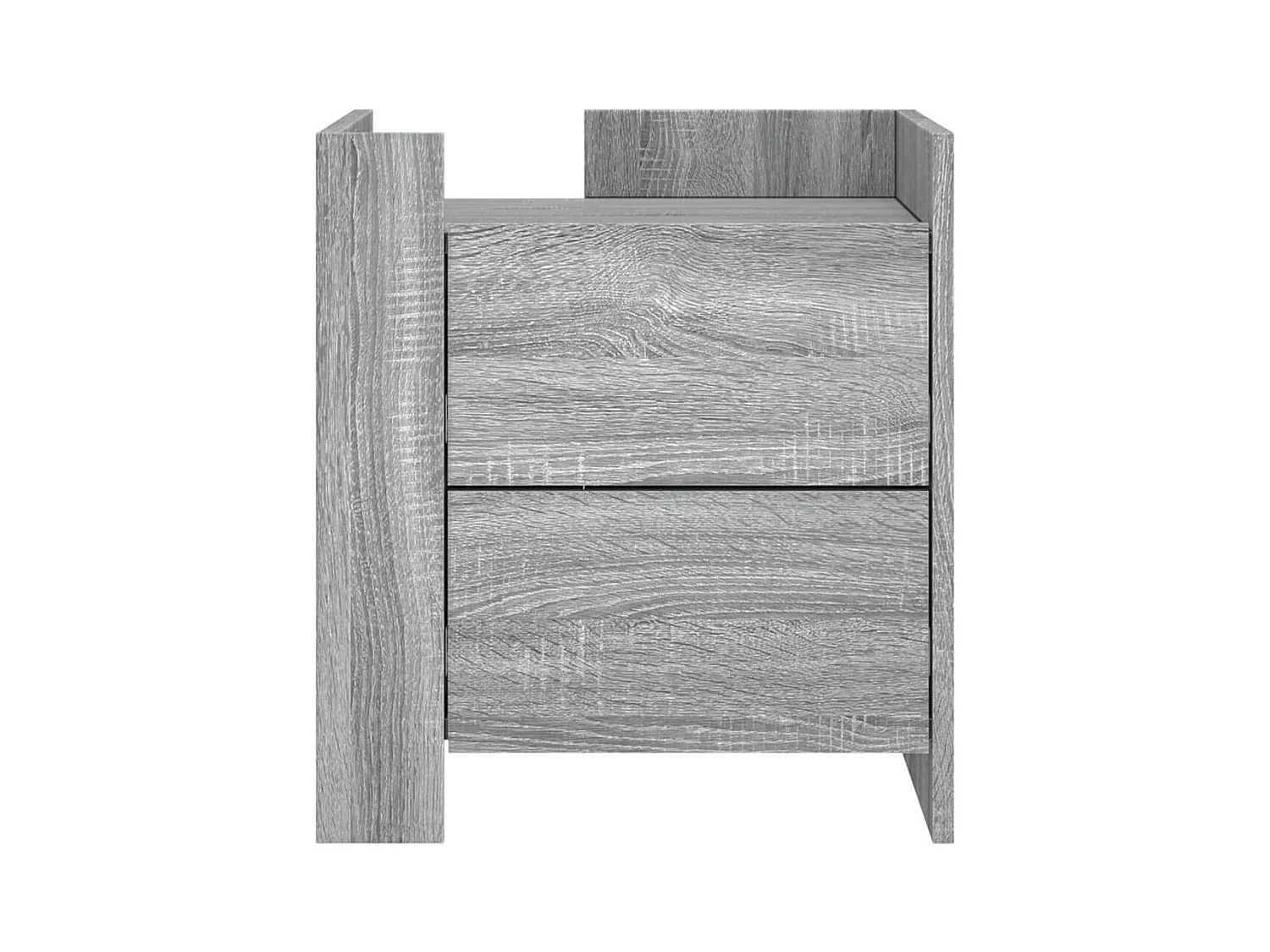 Table de chevet sonoma gris 45x50x50 cm bois d'ingénierie FR96547