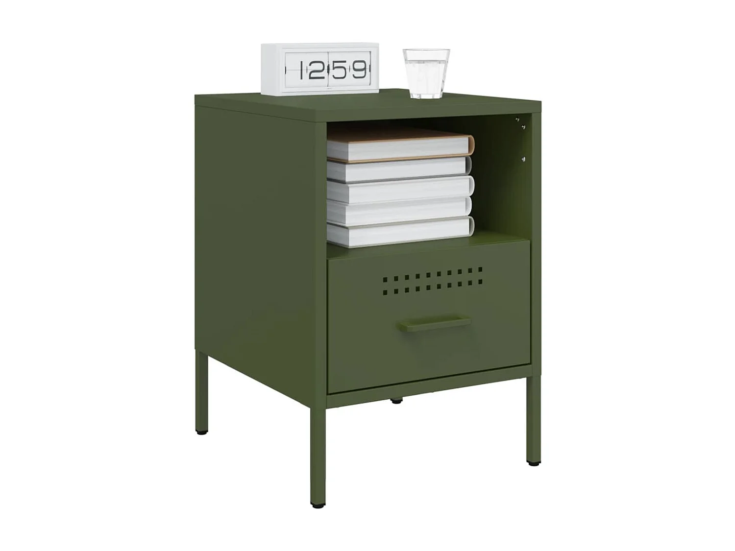 Tables de chevet 2 pcs vert olive 36x39x50,5 cm FR76691