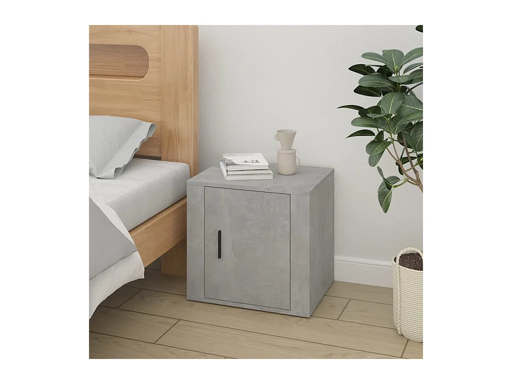 Tables de chevet 2 pcs Gris béton 50x39x47 cm FR11517