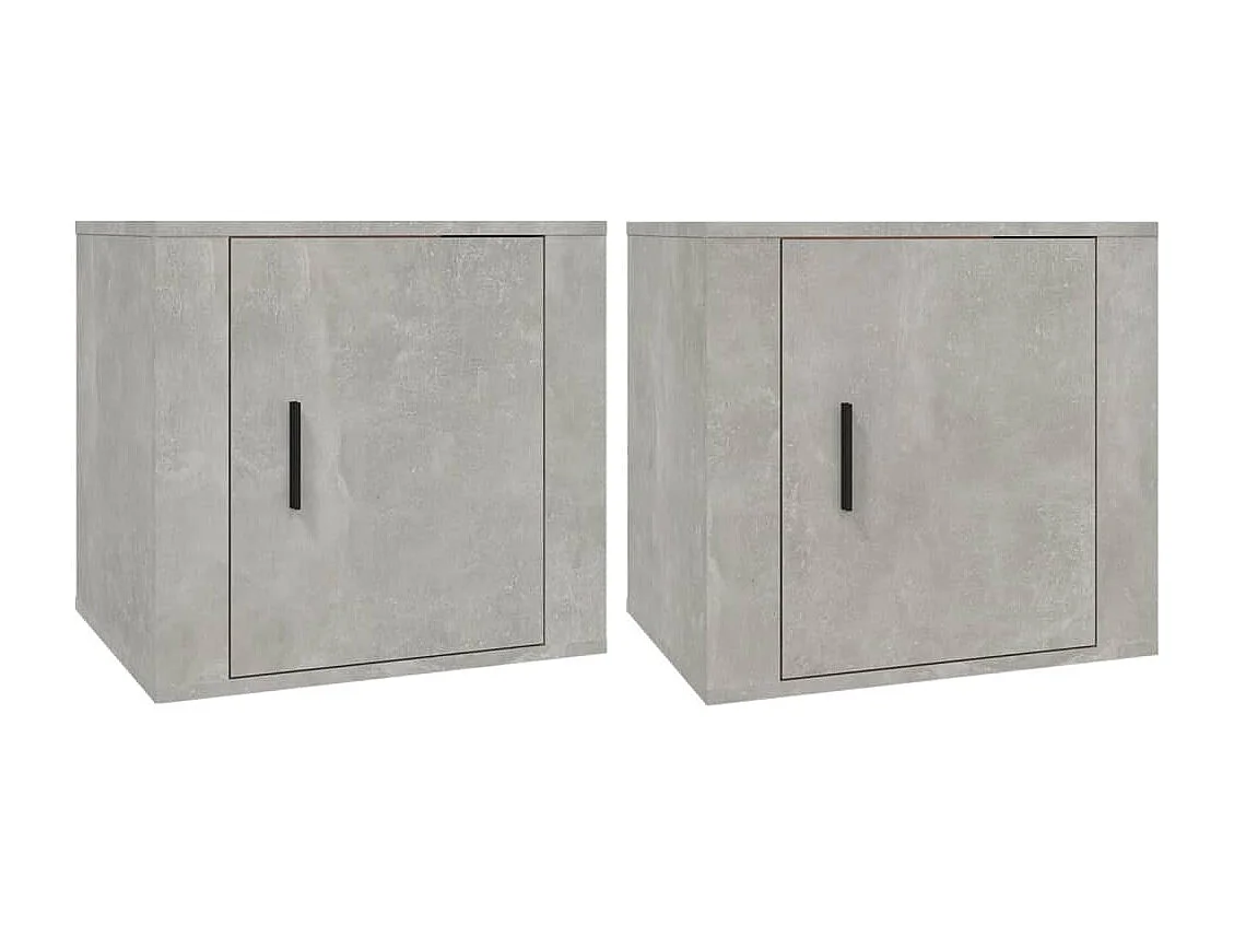 Nachtkastjes 2 st 50x39x47 cm betongrijs BE130389