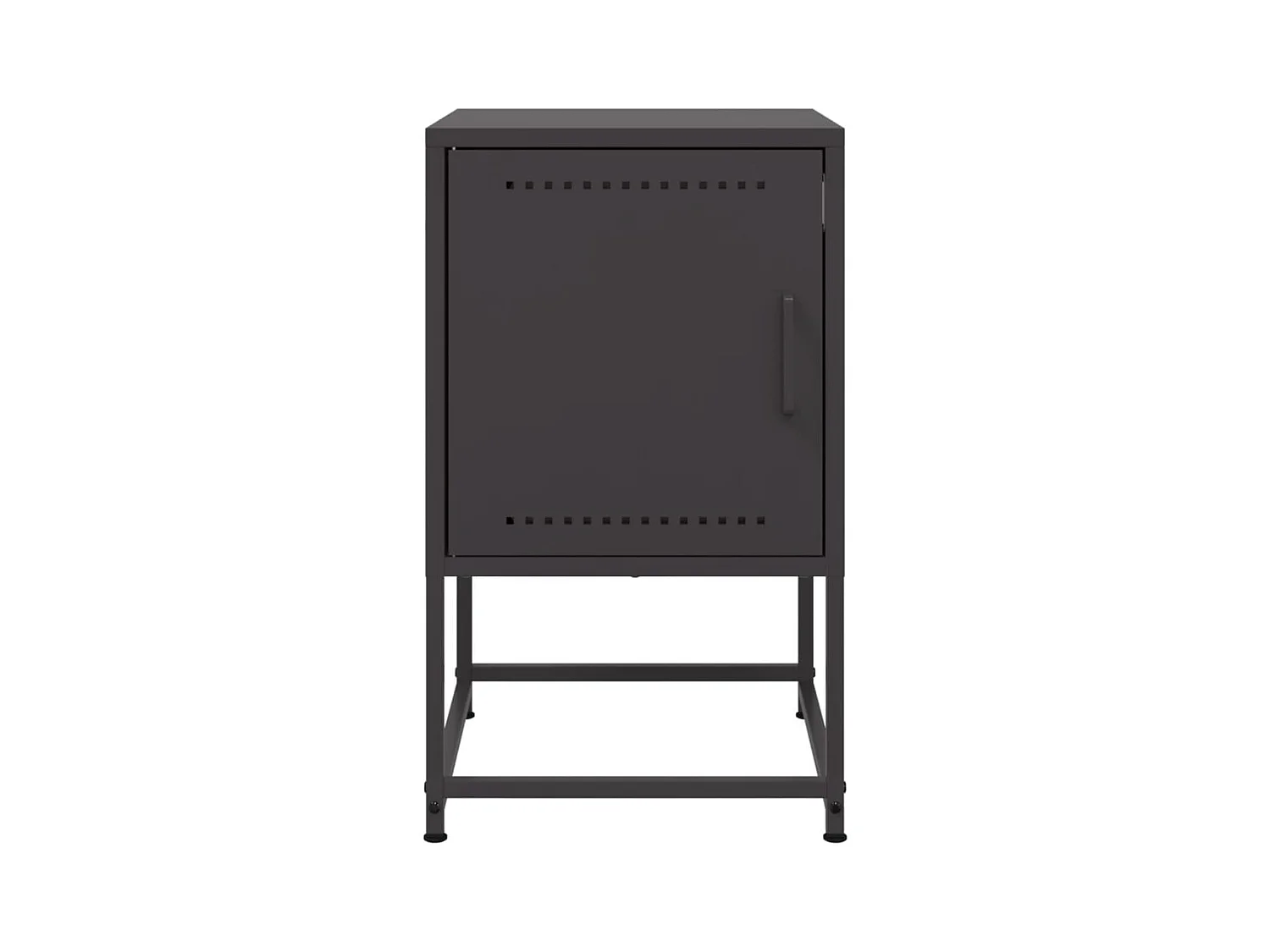 Mesitas de noche 2 uds acero negra 36x39x60,5 cm ES153506