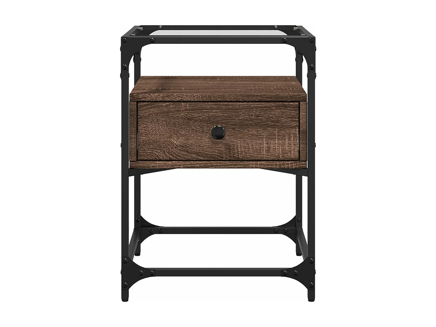 Tables de chevet 2pcs chêne marron 40x40x55cm bois d'ingénierie FR27339