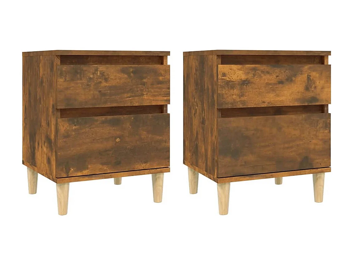 Nachtkastjes 2 st 40x35x50 cm gerookt eikenkleurig BE509474