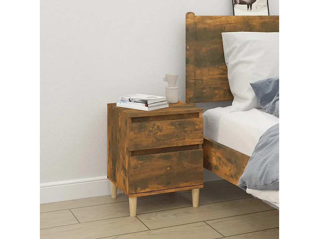 Nachtkastjes 2 st 40x35x50 cm gerookt eikenkleurig BE509474