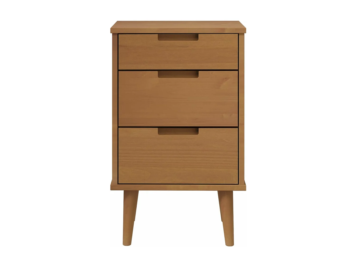 Table de chevet MOLDE Marron 40x35x65 cm Bois de pin solide FR92722