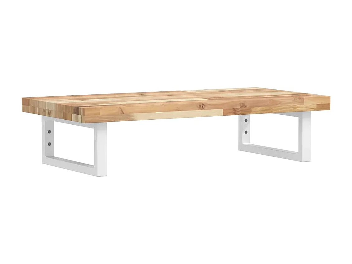 Meuble sous vasque murale acier et bois massif d'acacia FR452210