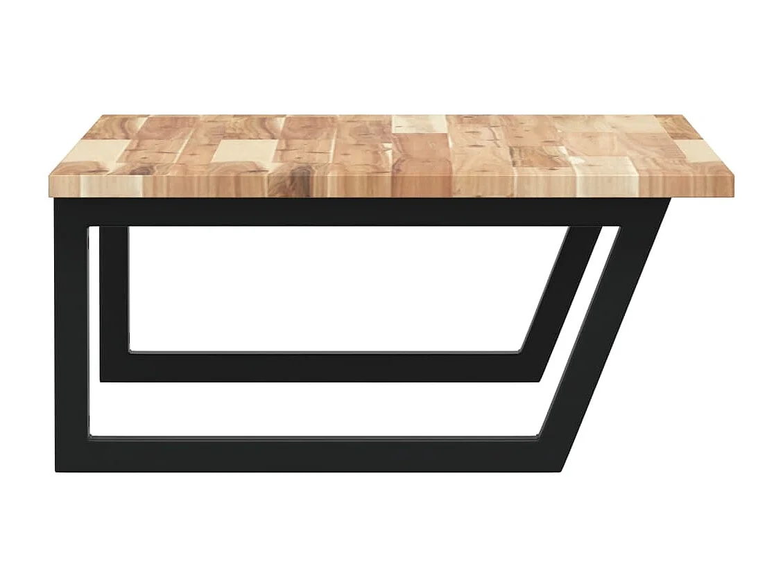 Meuble sous vasque murale acier et bois massif d'acacia FR471509