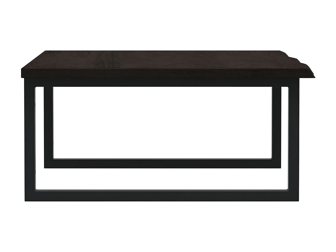 Meuble sous vasque murale acier et bois de chêne massif FR449979