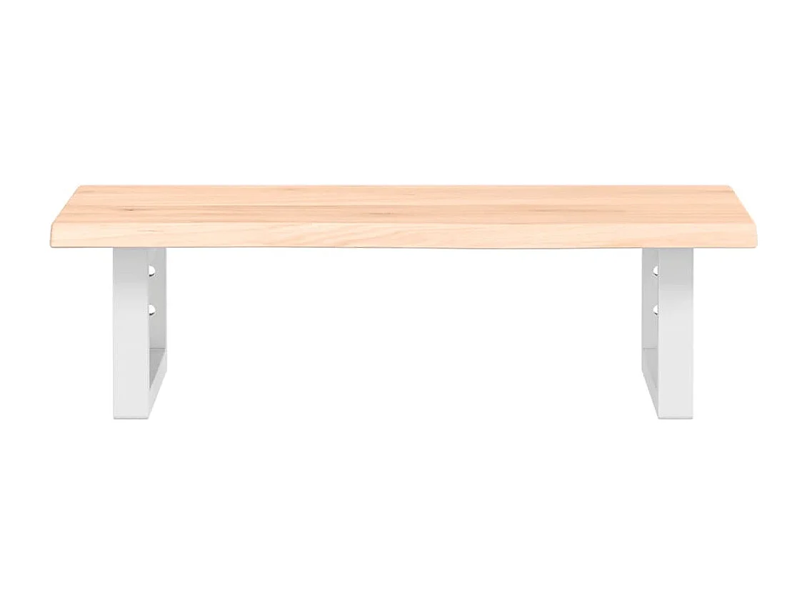 Meuble sous vasque murale acier et bois de chêne massif FR635526