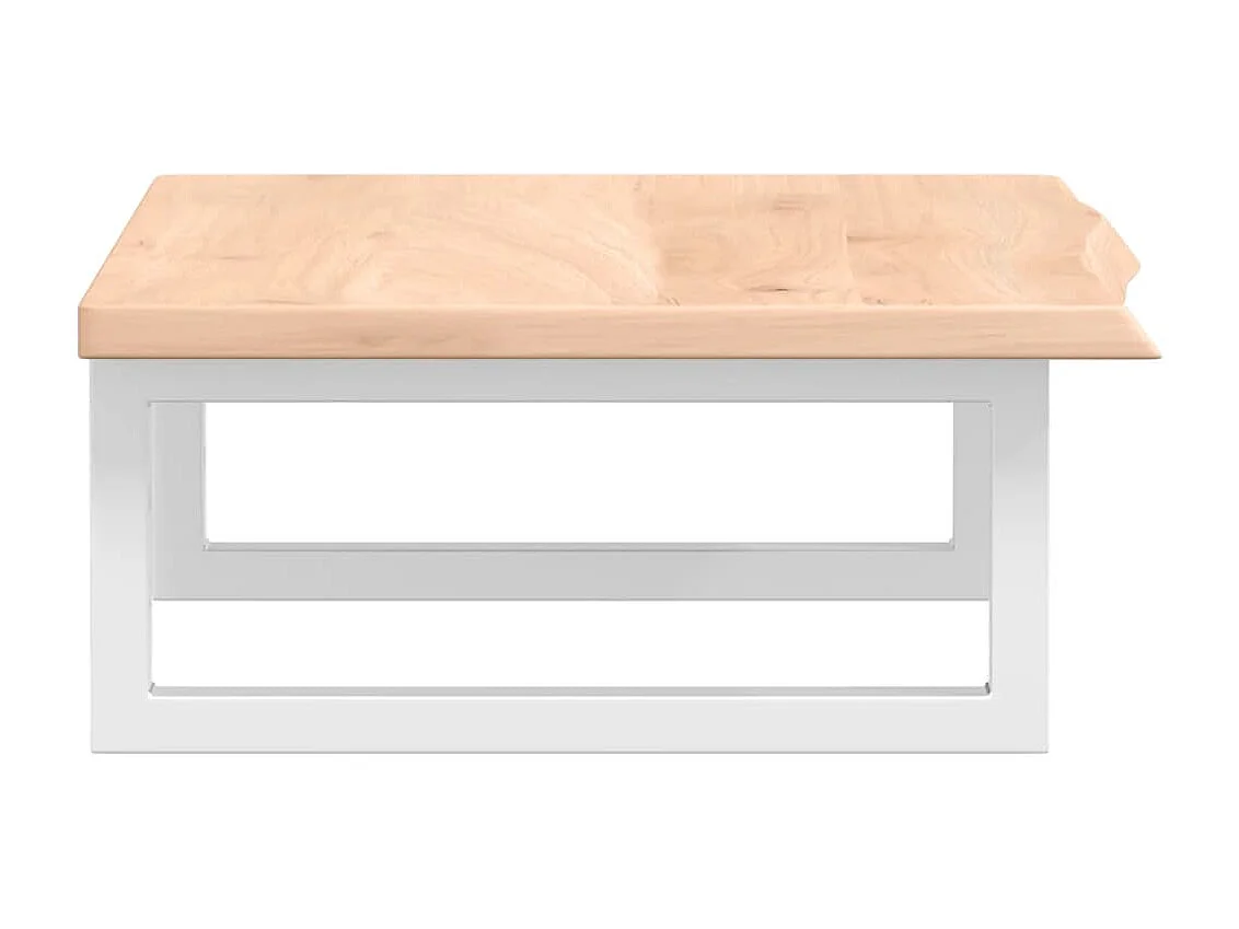 Meuble sous vasque murale acier et bois de chêne massif FR635526