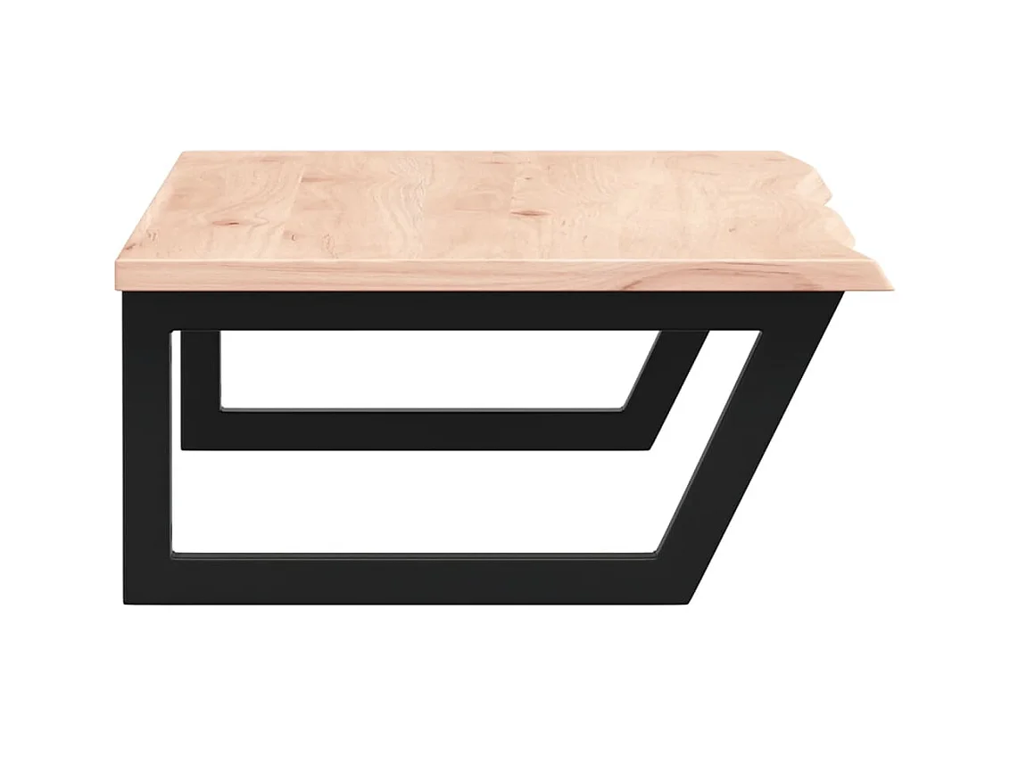 Meuble sous vasque murale acier et bois de chêne massif FR817704