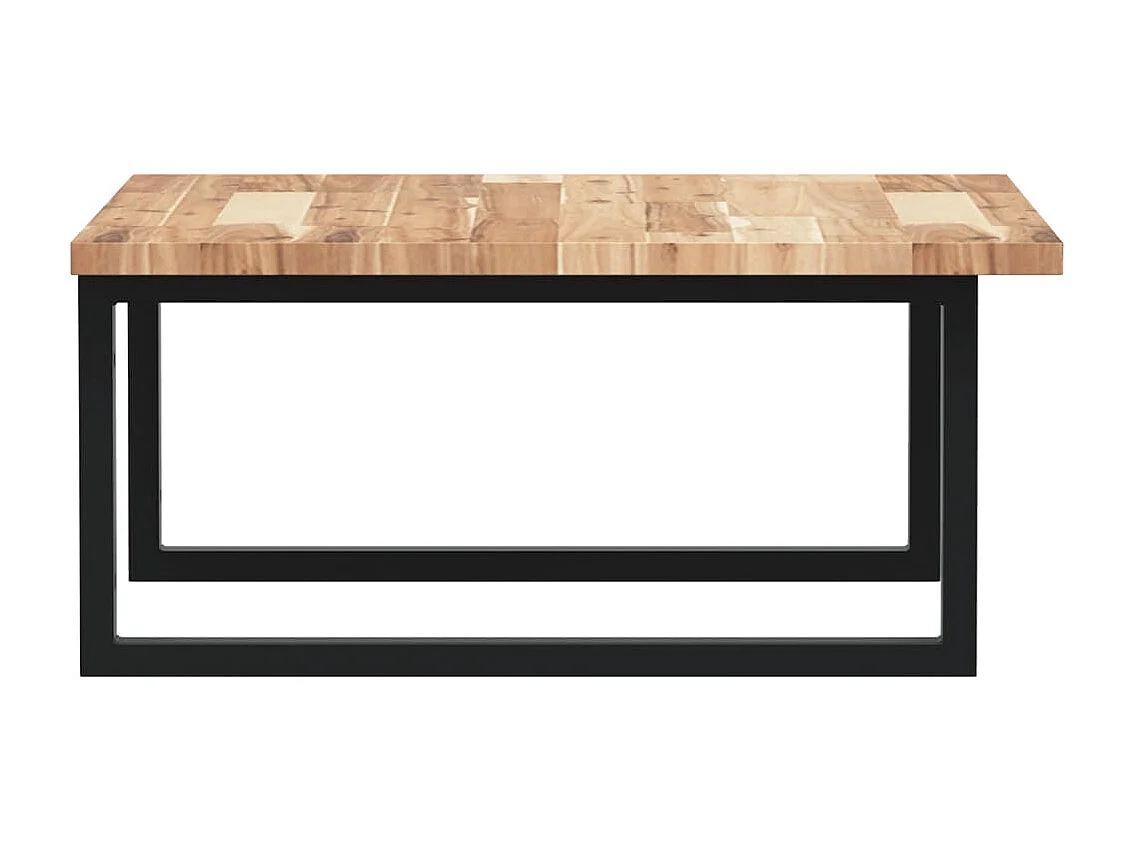 Meuble sous vasque murale acier et bois massif d'acacia FR930561