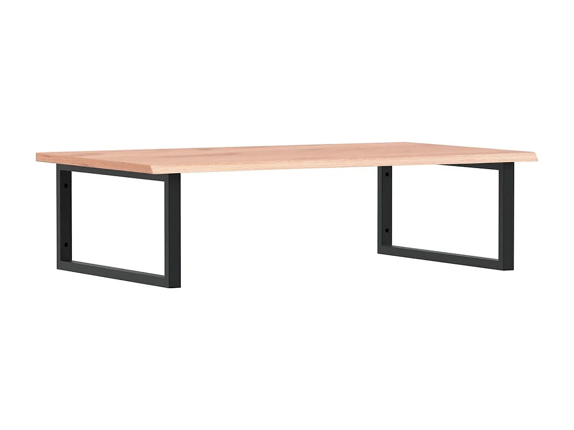 Meuble sous vasque murale acier et bois de chêne massif FR613214