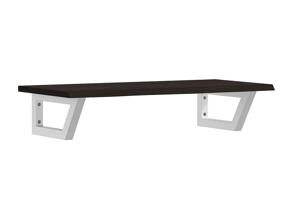 Meuble sous vasque murale acier et bois de chêne massif FR142628