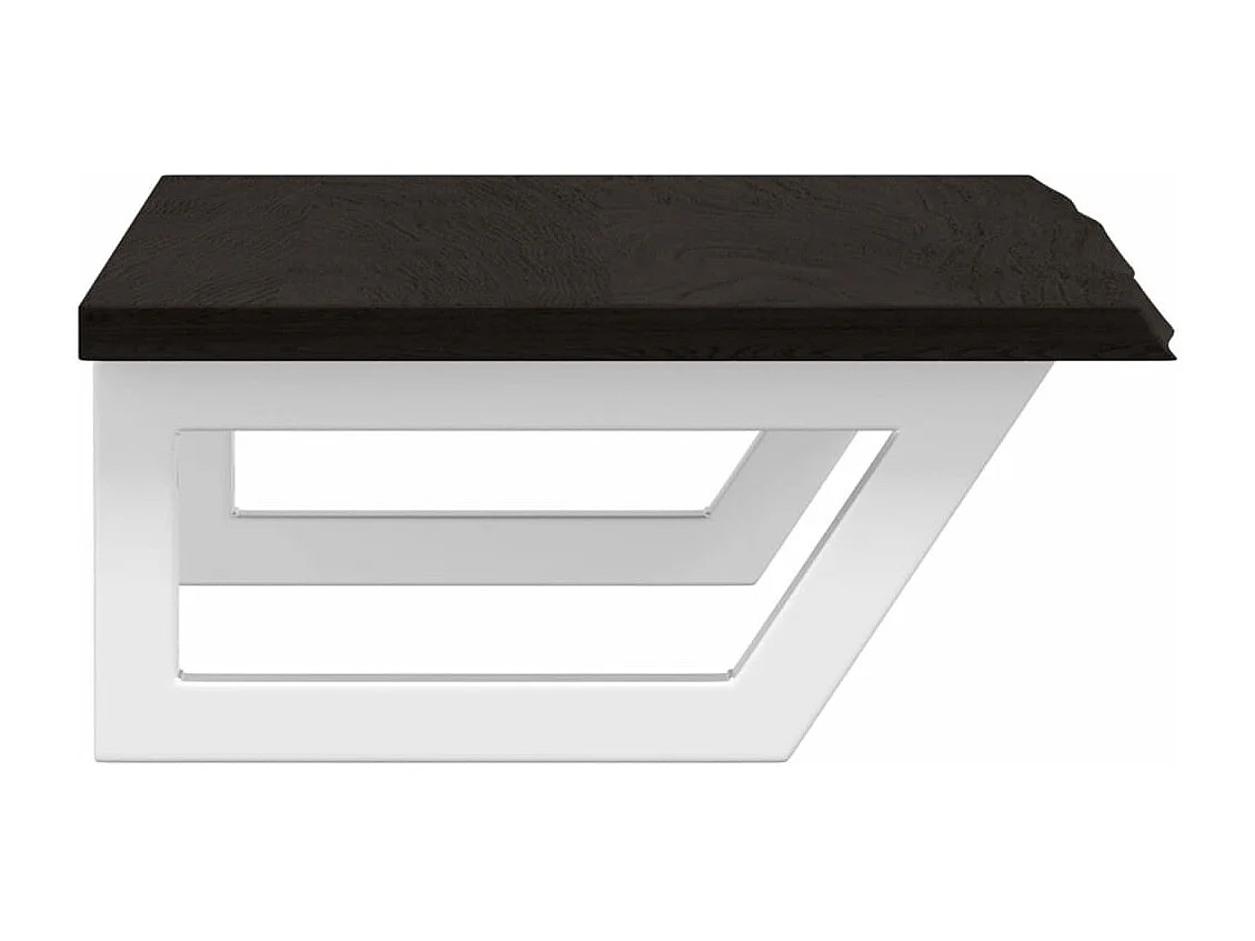 Meuble sous vasque murale acier et bois de chêne massif FR142628