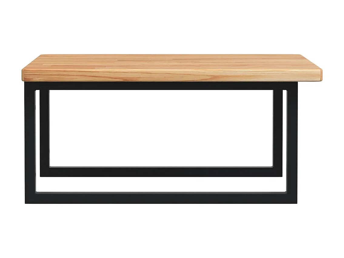 Meuble sous vasque murale acier et bois de chêne massif FR838947