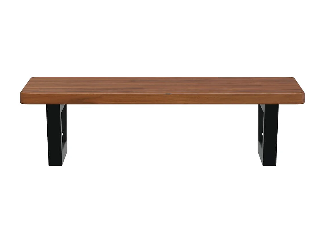 Meuble sous vasque murale acier et bois de chêne massif FR465625