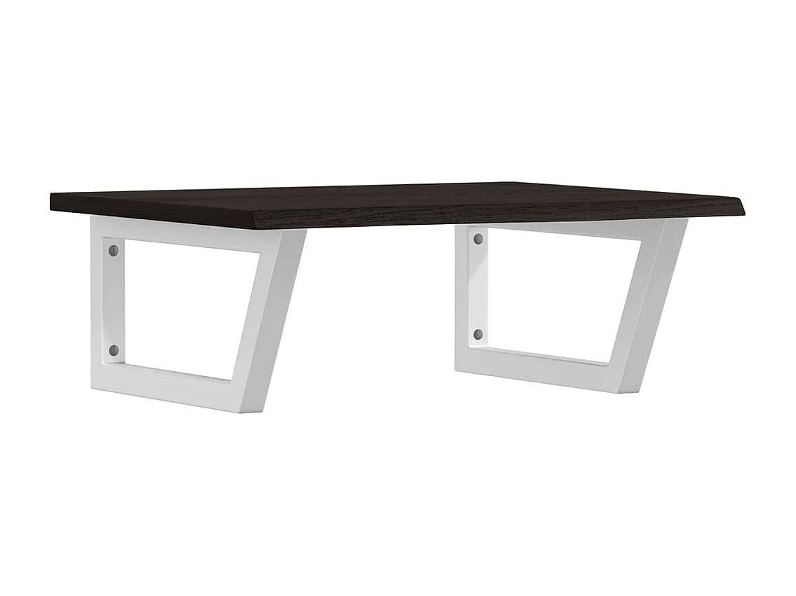 Meuble sous vasque murale acier et bois de chêne massif FR925150