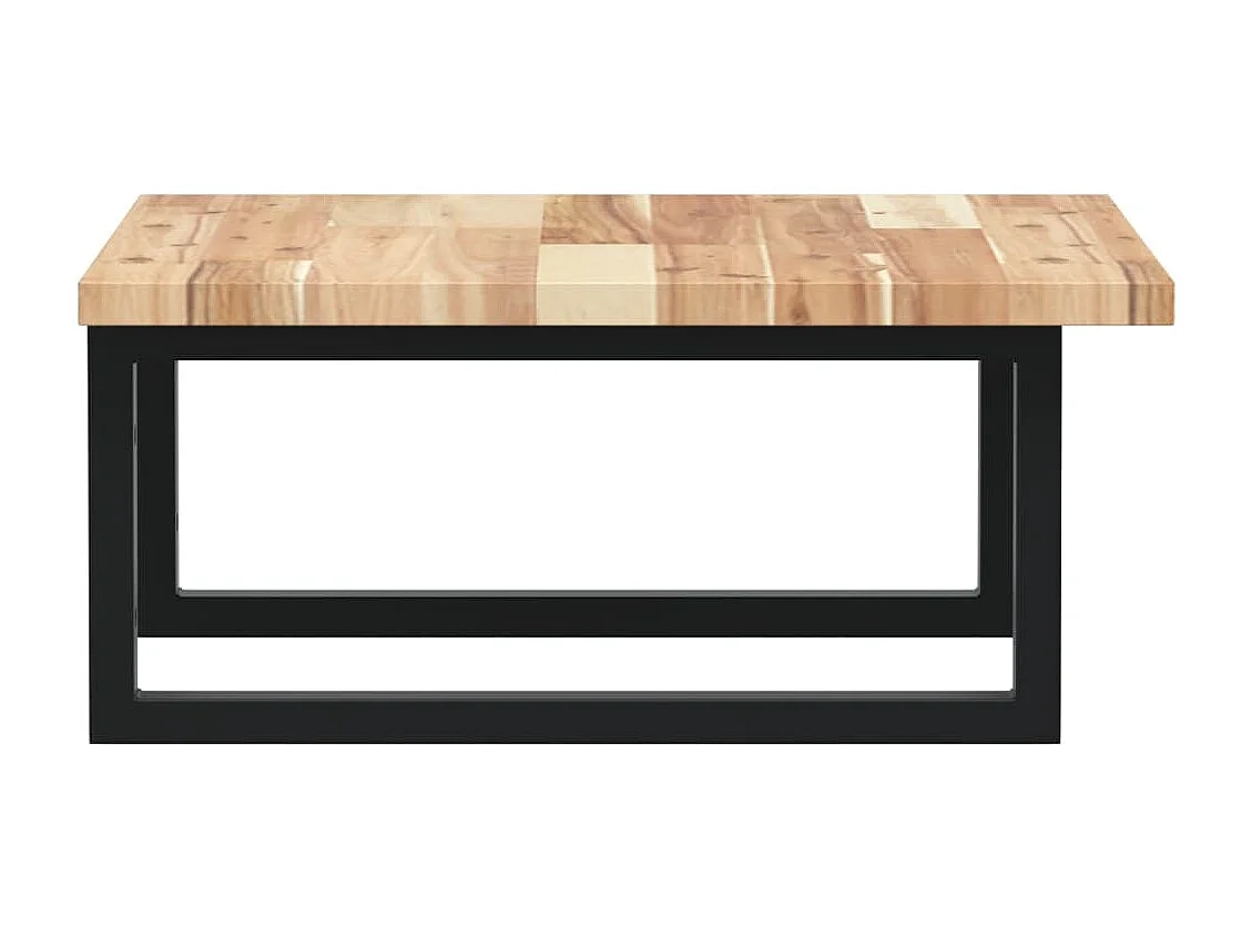 Meuble sous vasque murale acier et bois massif d'acacia FR540362