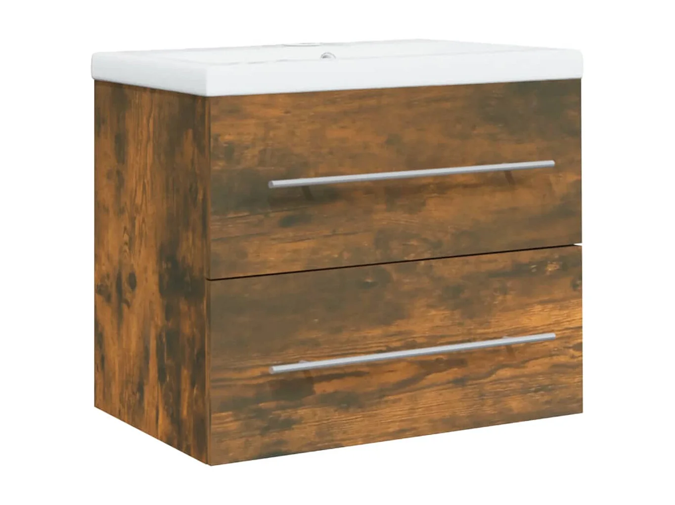 Mueble de baño con lavabo madera contrachapada roble ahumado ES912207