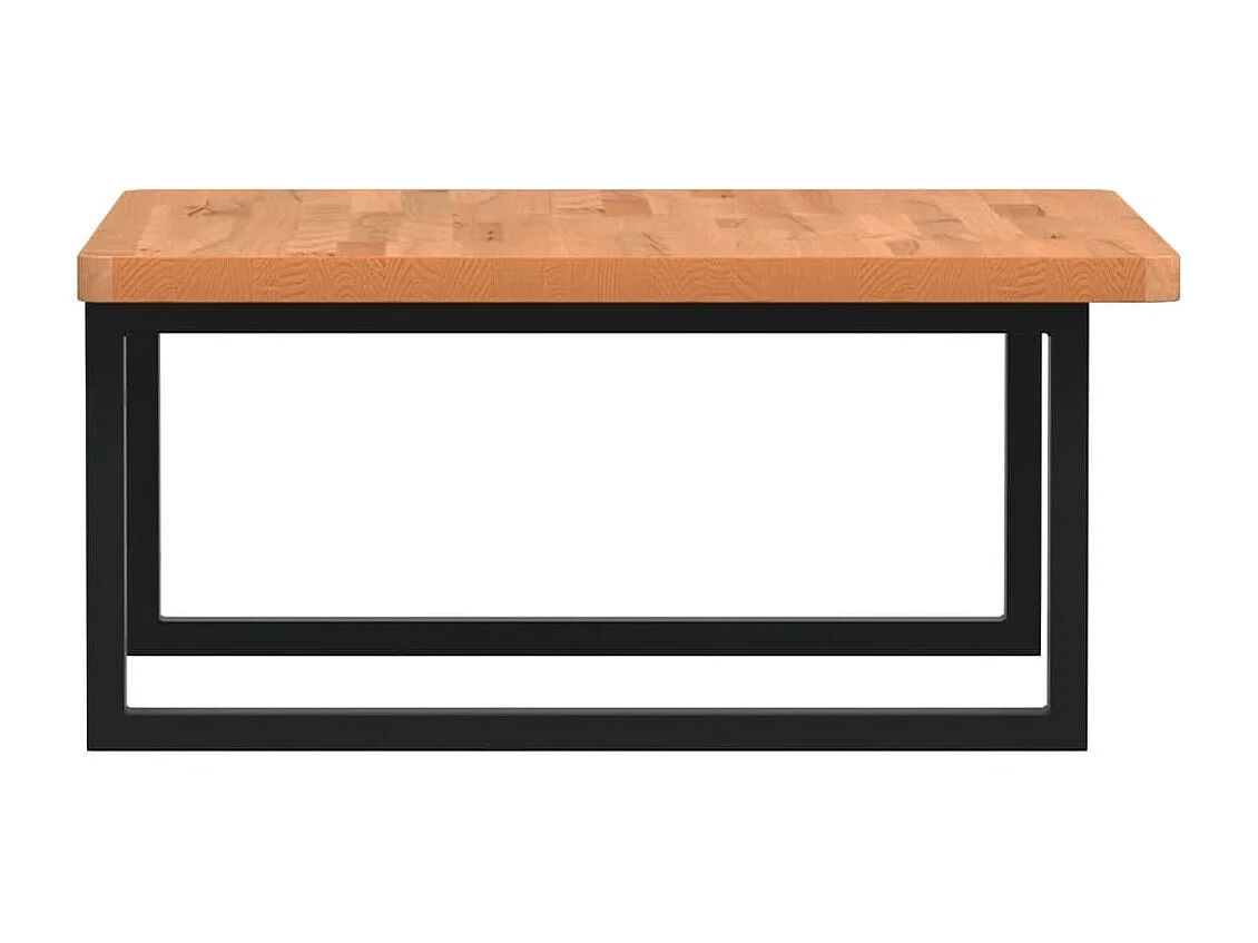 Meuble sous vasque murale acier et bois massif de hêtre FR315916