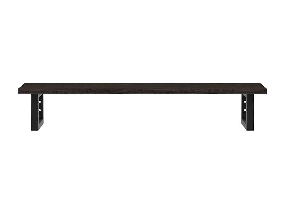 Estante de lavabo de pared de acero y madera maciza de roble ES140203