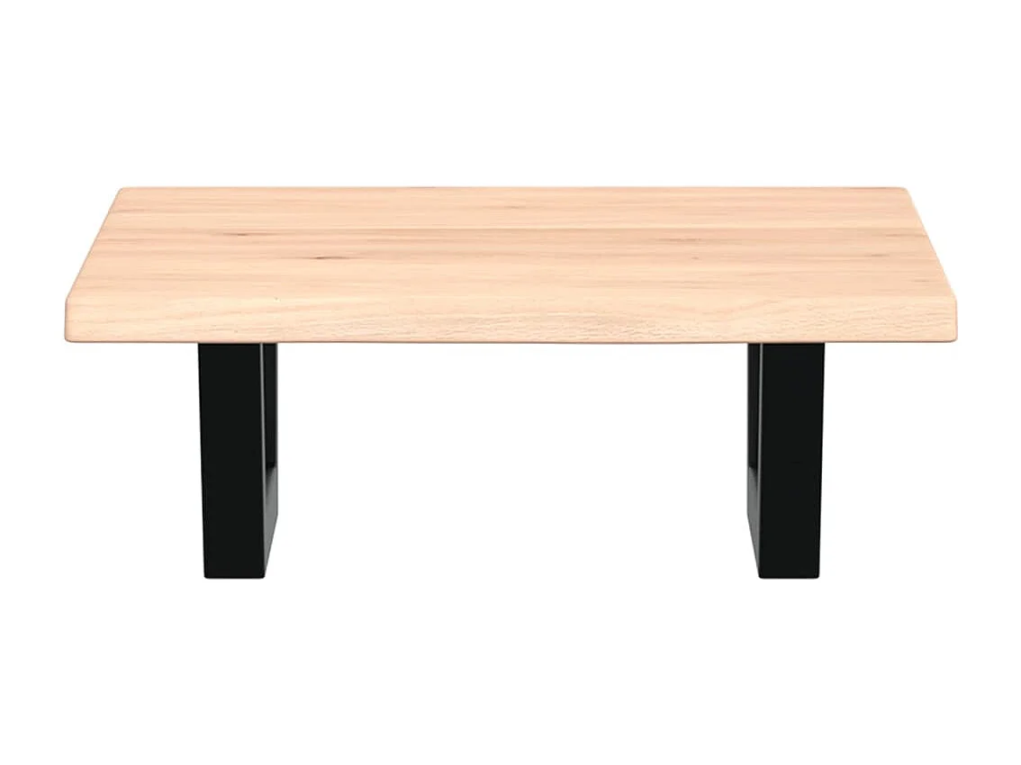 Meuble sous vasque murale acier et bois de chêne massif FR512911