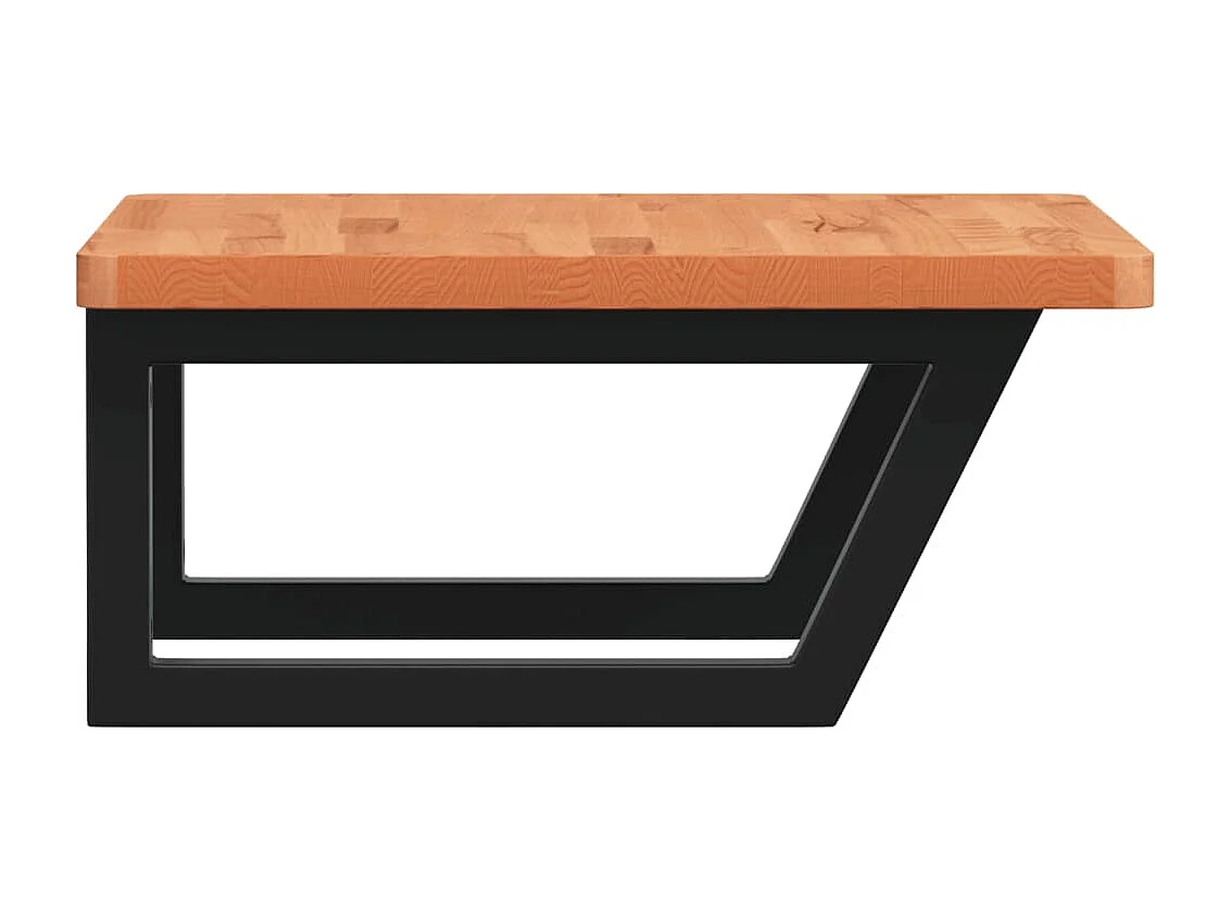 Prateleira de parede p/ lavatório aço/madeira de faia maciça PT460885