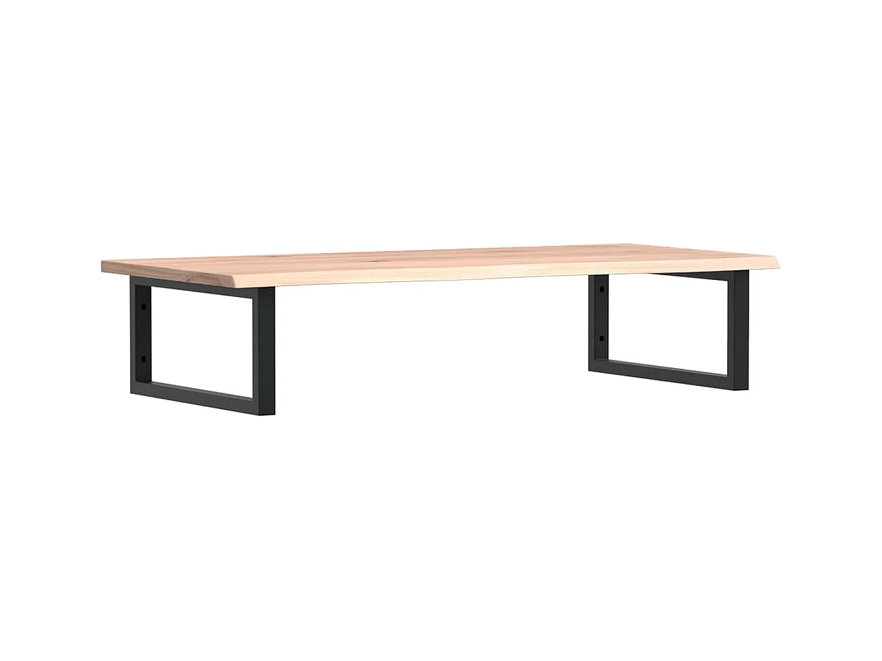 Estante de lavabo de pared de acero y madera maciza de roble ES711194