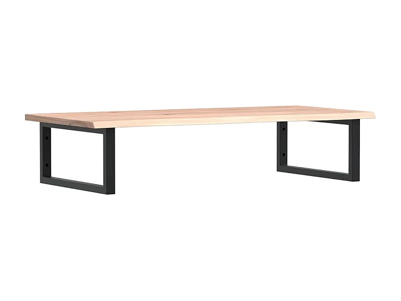 Estante de lavabo de pared de acero y madera maciza de roble ES711194