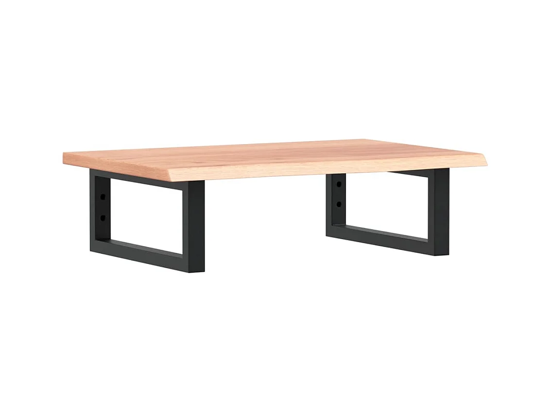 Prateleira de parede p/ lavatório aço/madeira carvalho maciça PT253475