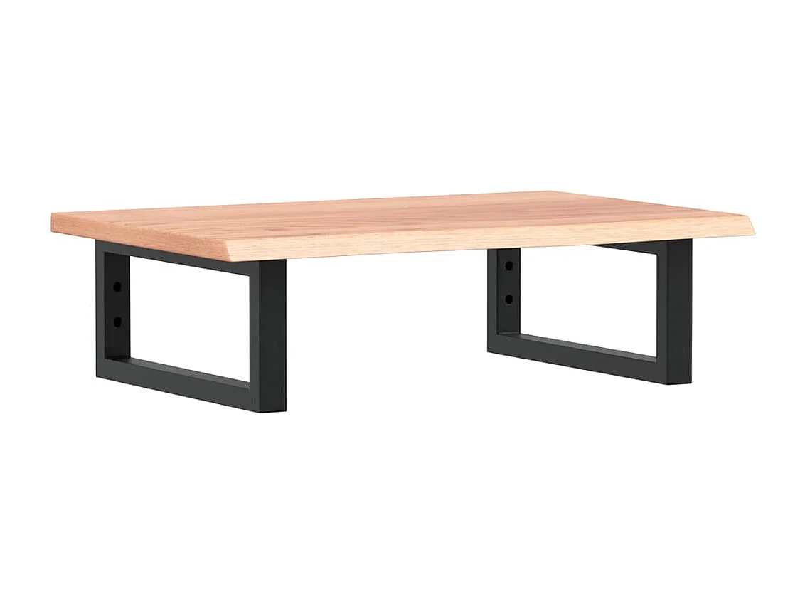 Meuble sous vasque murale acier et bois de chêne massif FR471505