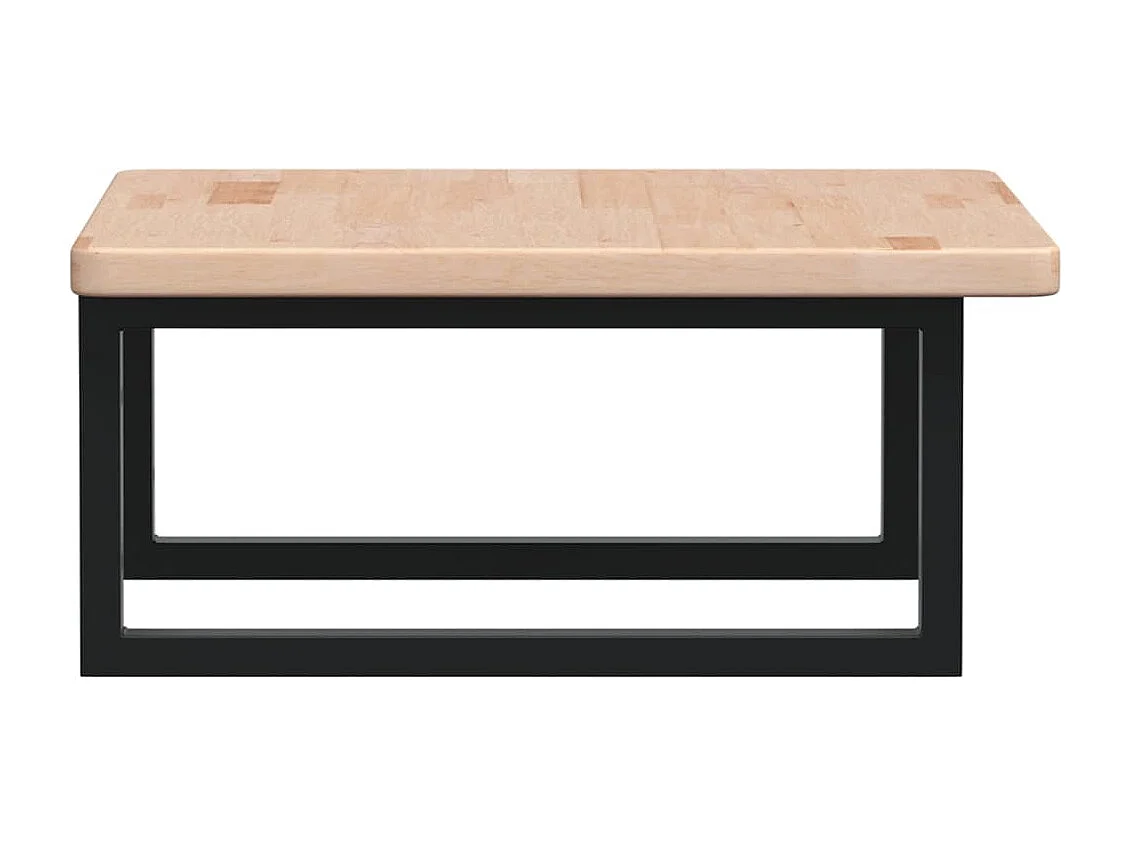 Meuble sous vasque murale acier et bois de chêne massif FR182819