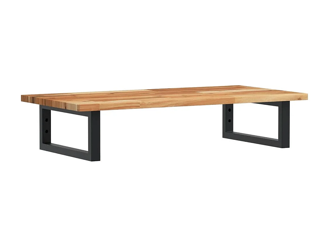 Meuble sous vasque murale acier et bois massif d'acacia FR460932