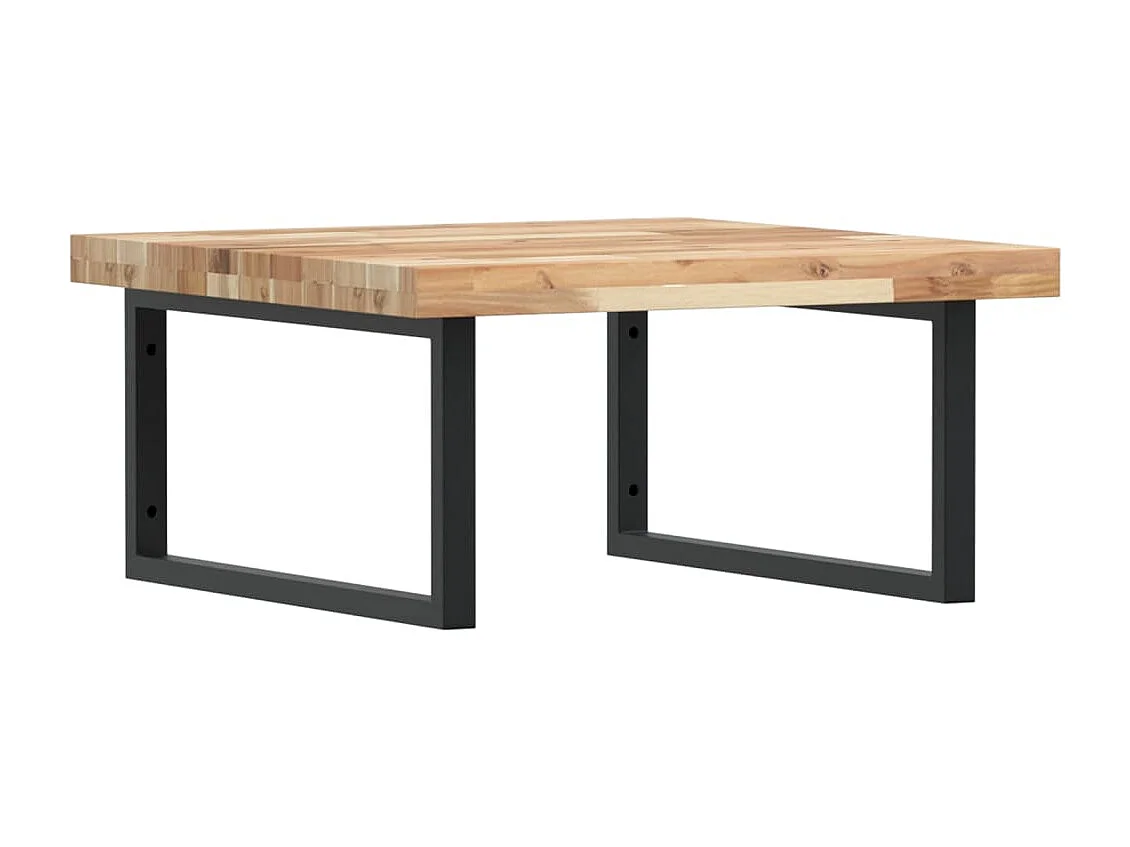 Badkamer wandschap staal en massief acaciahout BE415324