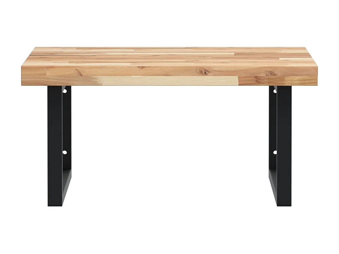 Badkamer wandschap staal en massief acaciahout BE415324