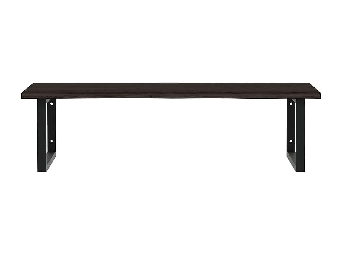 Meuble sous vasque murale acier et bois de chêne massif FR124750