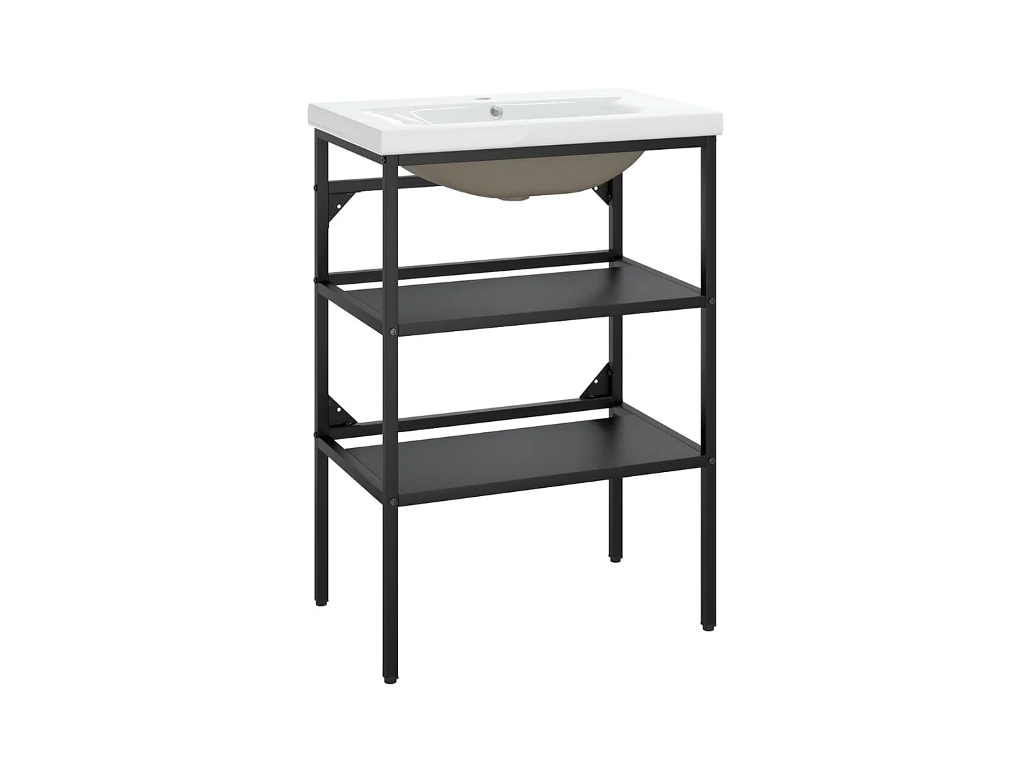 Meuble + vasque à encastrer Noir Fer FR768802