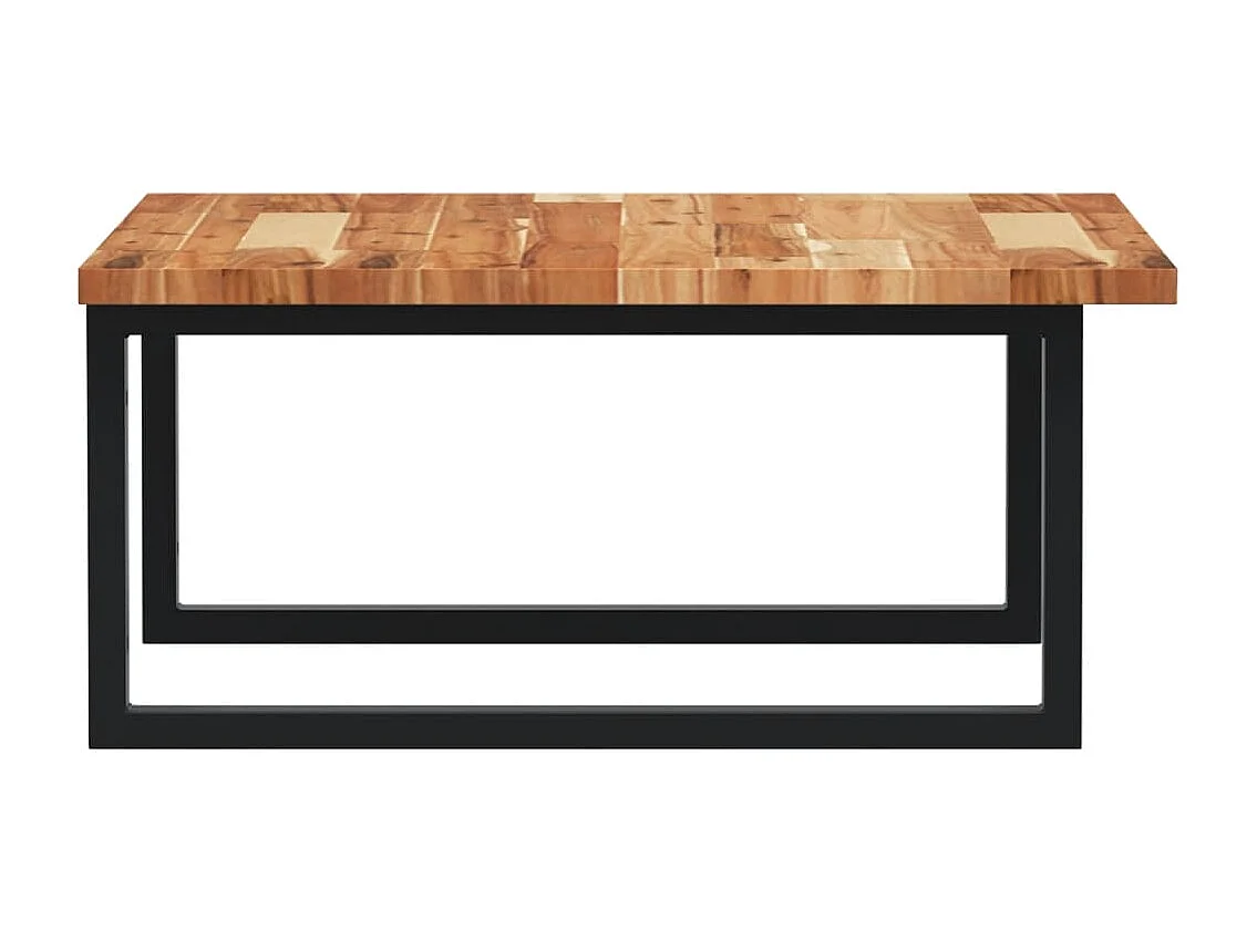 Badkamer wandschap staal en massief acaciahout BE140913