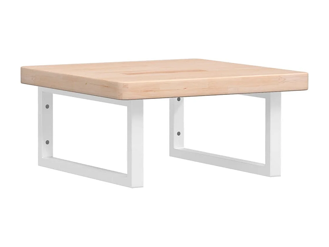 Prateleira de parede p/ lavatório aço/madeira carvalho maciça PT742969