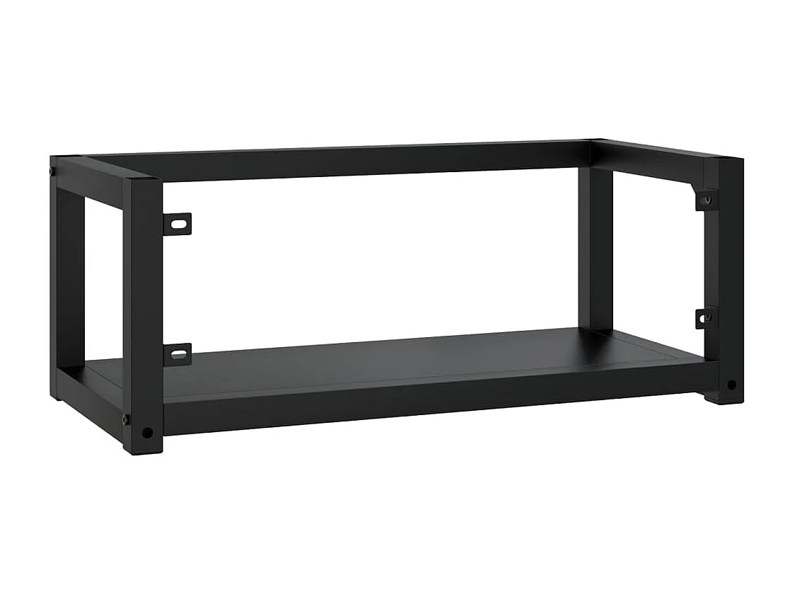 Meuble + vasque mural Noir 79x38x31 cm Fer FR331880