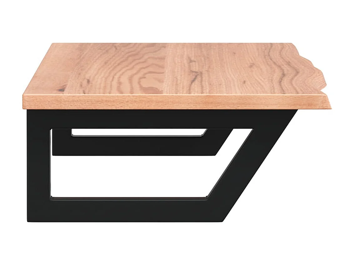 Prateleira de parede p/ lavatório aço/madeira carvalho maciça PT966162