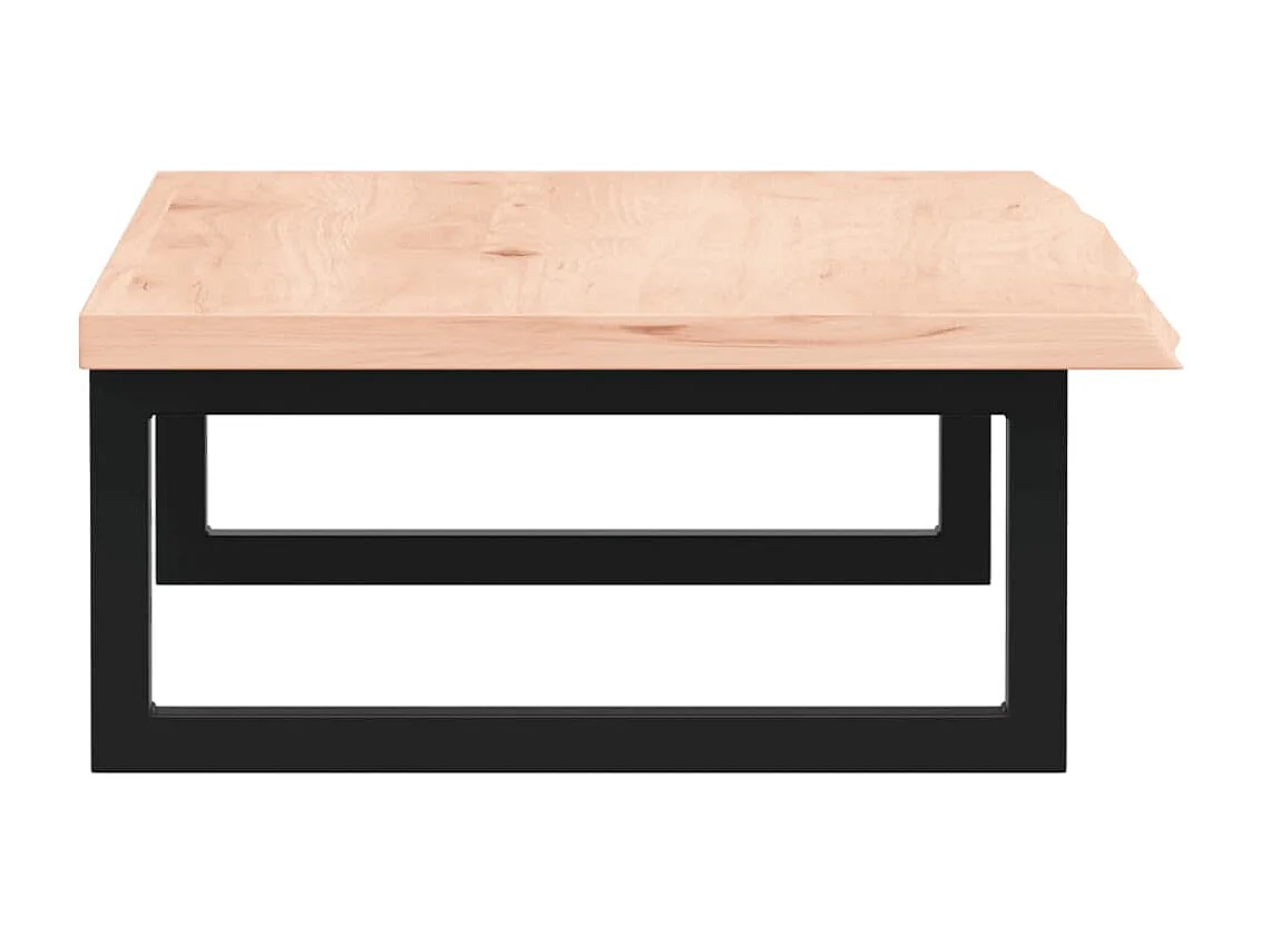 Meuble sous vasque murale acier et bois de chêne massif FR510020