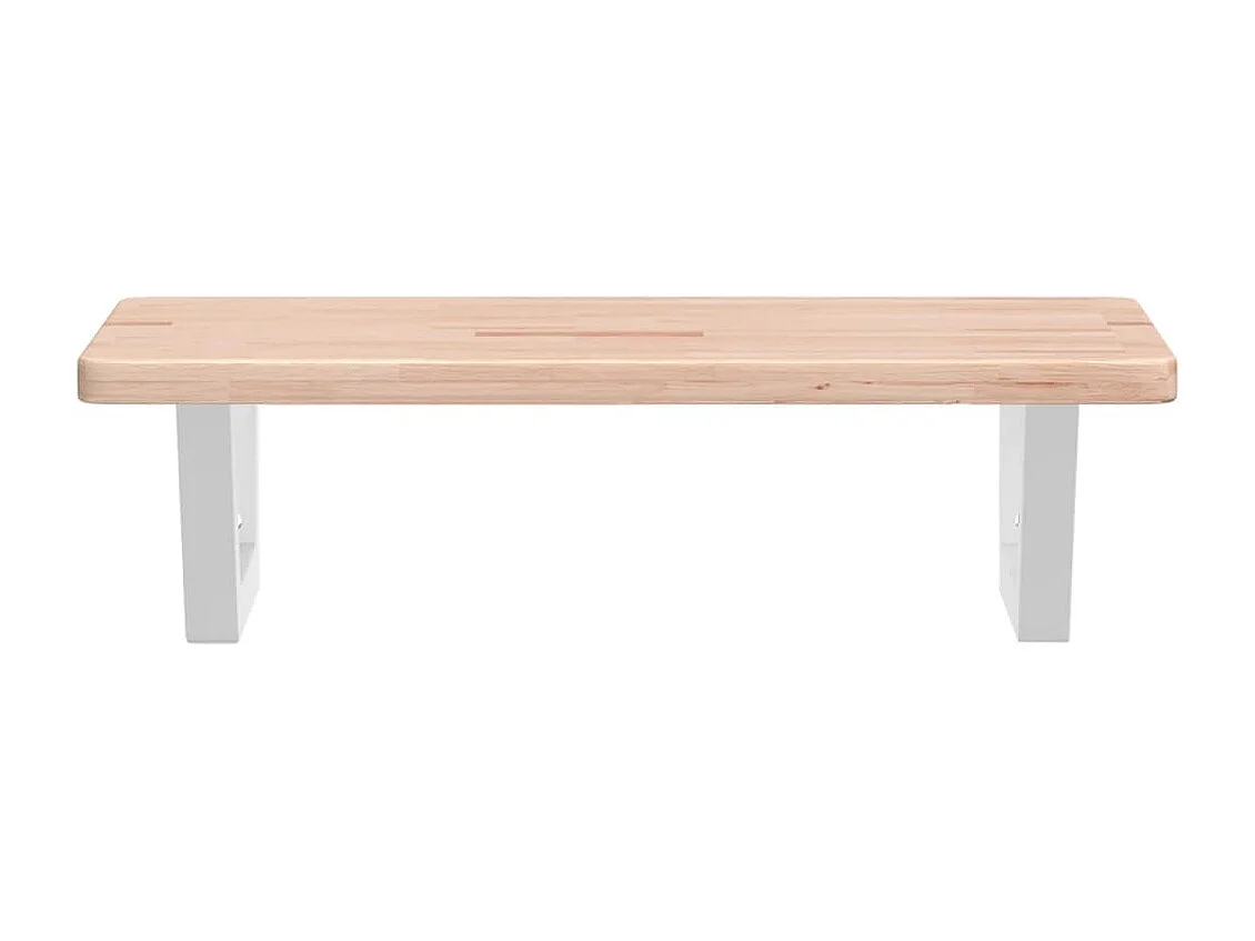 Meuble sous vasque murale acier et bois de chêne massif FR124315