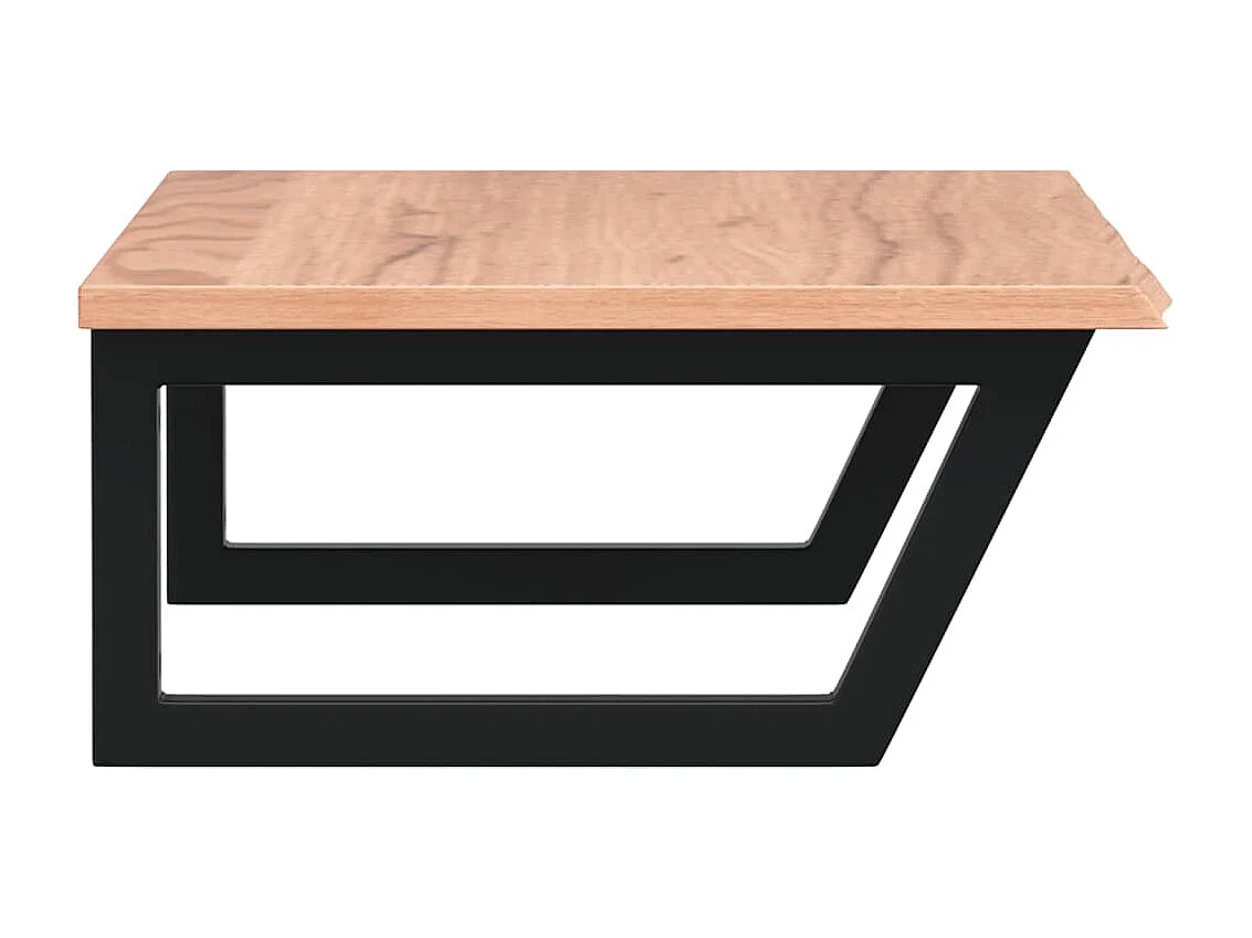 Meuble sous vasque murale acier et bois de chêne massif FR393583